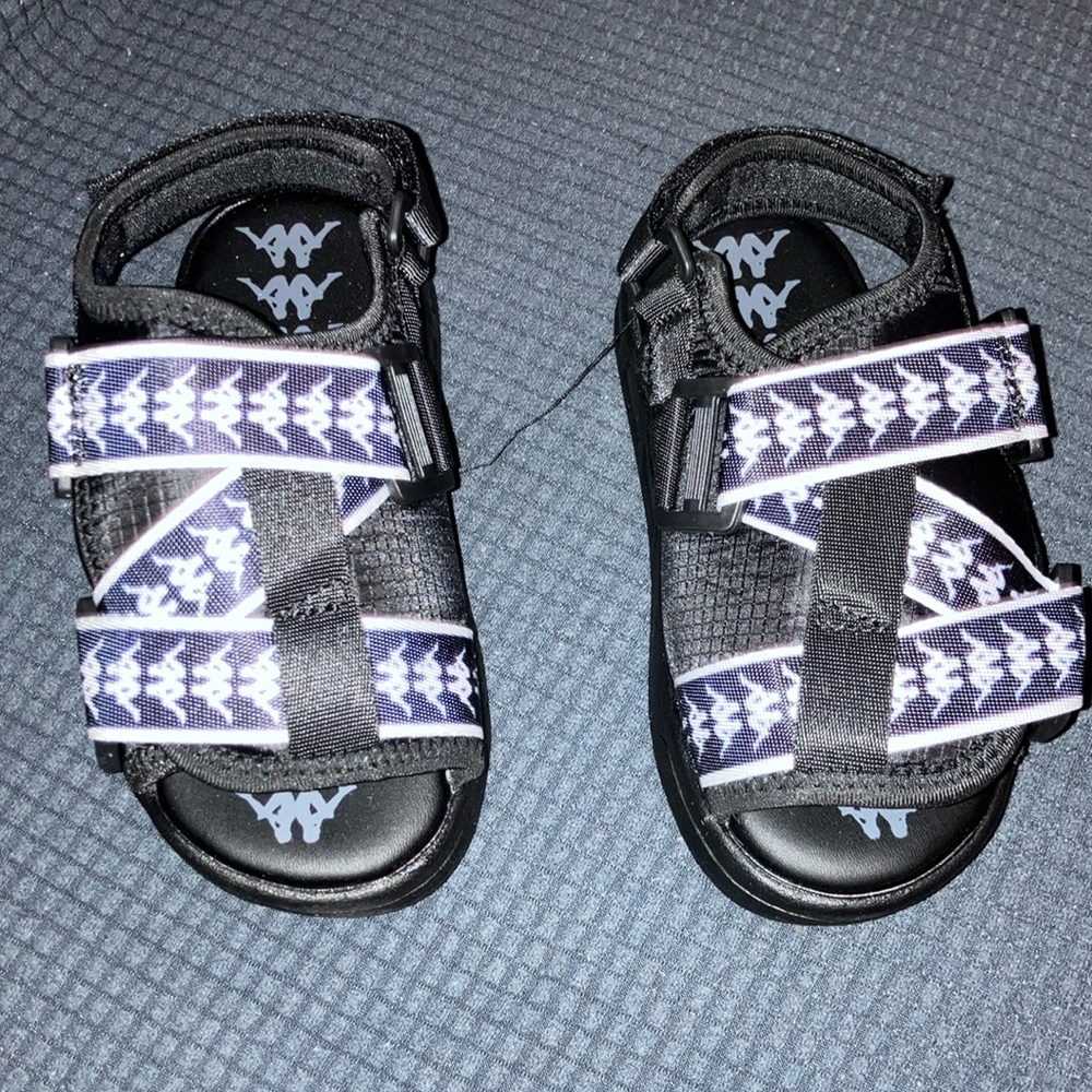 Kappa brand sandals kids black